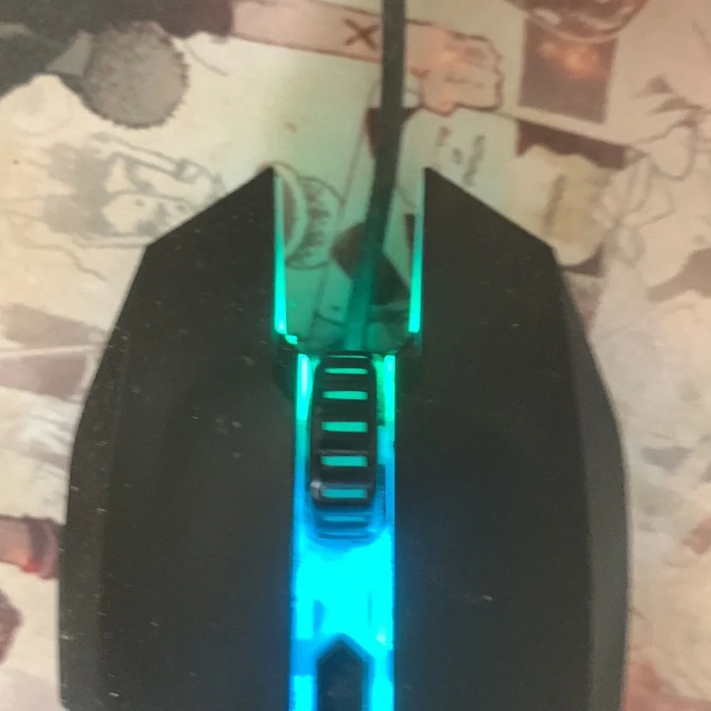 Black multi-functional luminous mouse given by colleagues